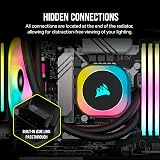 Corsair iCUE LINK H100i RGB 240mm 2x QX120 RGB Fans LGA1700 AM5 Black view 5