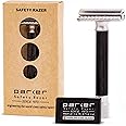 The Parker Variant Adjustable Double Edge Safety Razor, Customize your Shave with a Turn of the Dial from Mild to Aggressive - 5 Blades Included (GRAPHITE GRAY)
