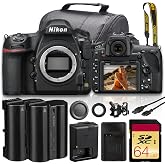 Nikon D850 DSLR Camera Body | 45.7MP FX Sensor | 4K UHD Video Bundle | 45.7MP FX-Format Sensor, 4K UHD Video, 153-Point AF System + 64GB UHS-II Memory Card, Battery, Bag, Charger