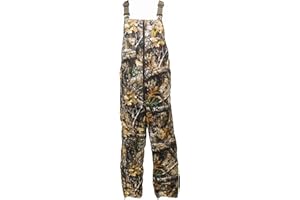 HOT SHOT Men’s Insulated Camo Bib, Ultra-Quiet Adjustable Overalls, Cold Weather Hunting Coveralls for Men