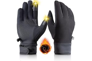 LIFECT Winter Gloves, Gloves for Cold Weather, Warm Gloves for Men Women, Touch Screen Anti-Slip Gloves for Running Driving Cycling Fishing