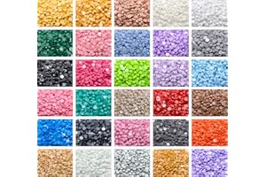 QYING 15000 Pieces 30 Color Diamond Art Painting Beads,Flat Bottom Round Rhinestones for Diamond Missing, Round Drills for 5D Diamond Art DIY Craft (Multicolor)