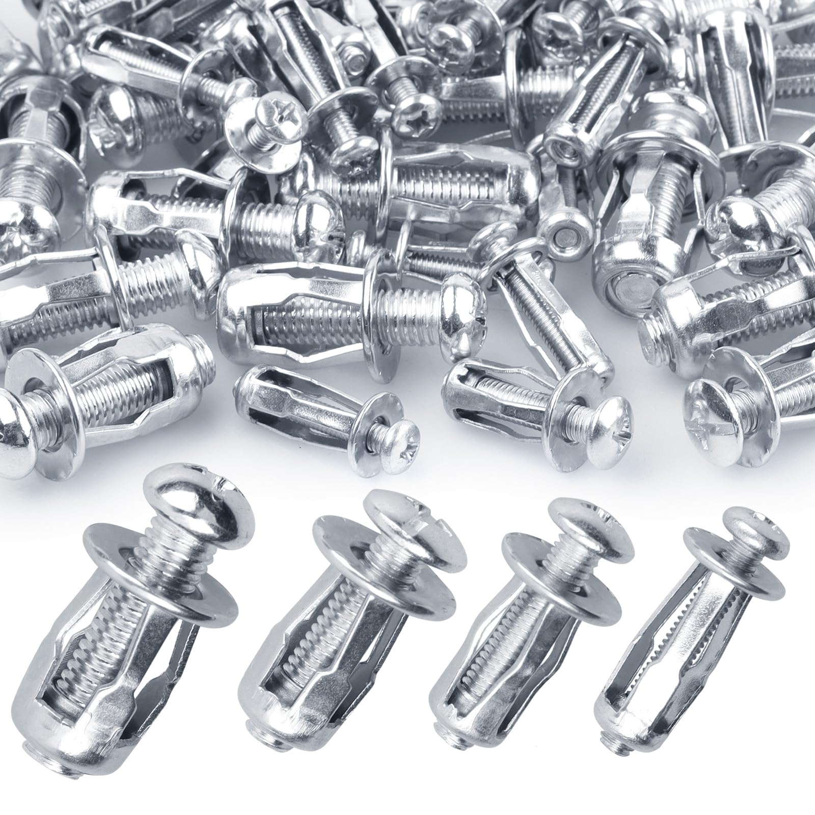 AOKLIT 80Pcs Expansion Screw Petal Nut, M4 M5 M6 M8