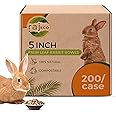 Raj Bulk Disposable Palm Leaf Bowls for Bunnies – 8 Packs of 25 (200 Bowls Total) | 5" Compostable Natural Bowl | Safe Bunny Chew Toys & Treat Dishes | Eco-Friendly Bamboo Alternative