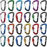 Rhino Produxs Lightweight Snap Carabiner Clips with Keyrings 8pcs D Ring view 6