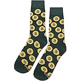 SockFly Bitcoin Dress Socks Funny Novelty Crazy Fun Design Men Size 8-12 Cotton Casual Crew Colorful Funky Fancy Socks Gift for Men