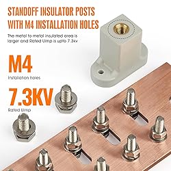 Pure Copper Ground Bar Kit- Adjustable Wall Mounted