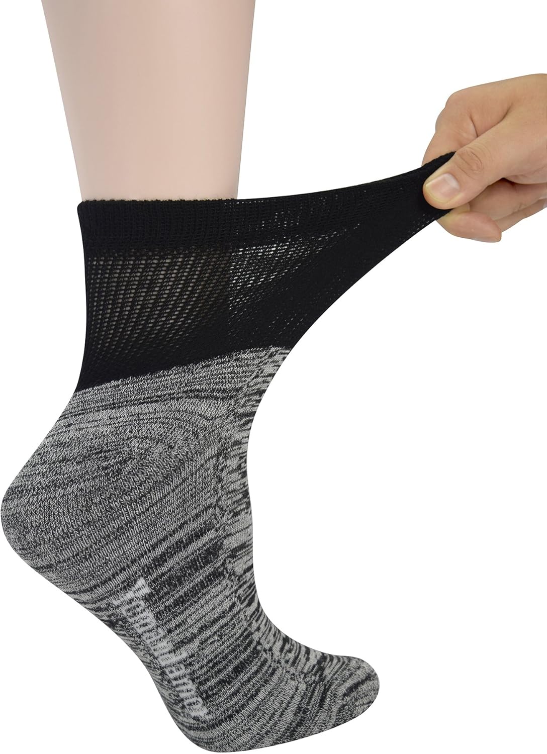 Yomandamor Women's 6 Pairs Bamboo Diabetic Ankle Socks with Non-Binding Top And Cushion Sole,L Size(Socks Size:9-11): Clothing