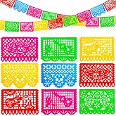 FUTUREPLUSX 18 FT Mexican Papel Picado, Dia De Los Muertos Decorations | Mexican Party Banner, Day of the Dead Ofrenda Decor, Mexican Birthday Party Decorations, Fiesta Garland Party Favors Supplies
