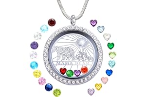 Veeshy Best Mom Mother Gift, Floating Charms Locket for Women