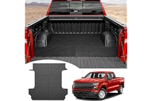 JTYZSM Truck Bed Mat for 2019-2025 Chevy Silverado/GMC Sierra 1500 5.8FT Crew Cab Short Bed Liner All Weather Cargo Mat for 1