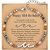 TONY & SANDY Friend Gifts for Women, Unique Valentine's Day Gifts for Her, Sister Gifts from Sister, Wave Bracelet, Christmas Birthday Gifts for Women, Bestie Friendship Bracelets