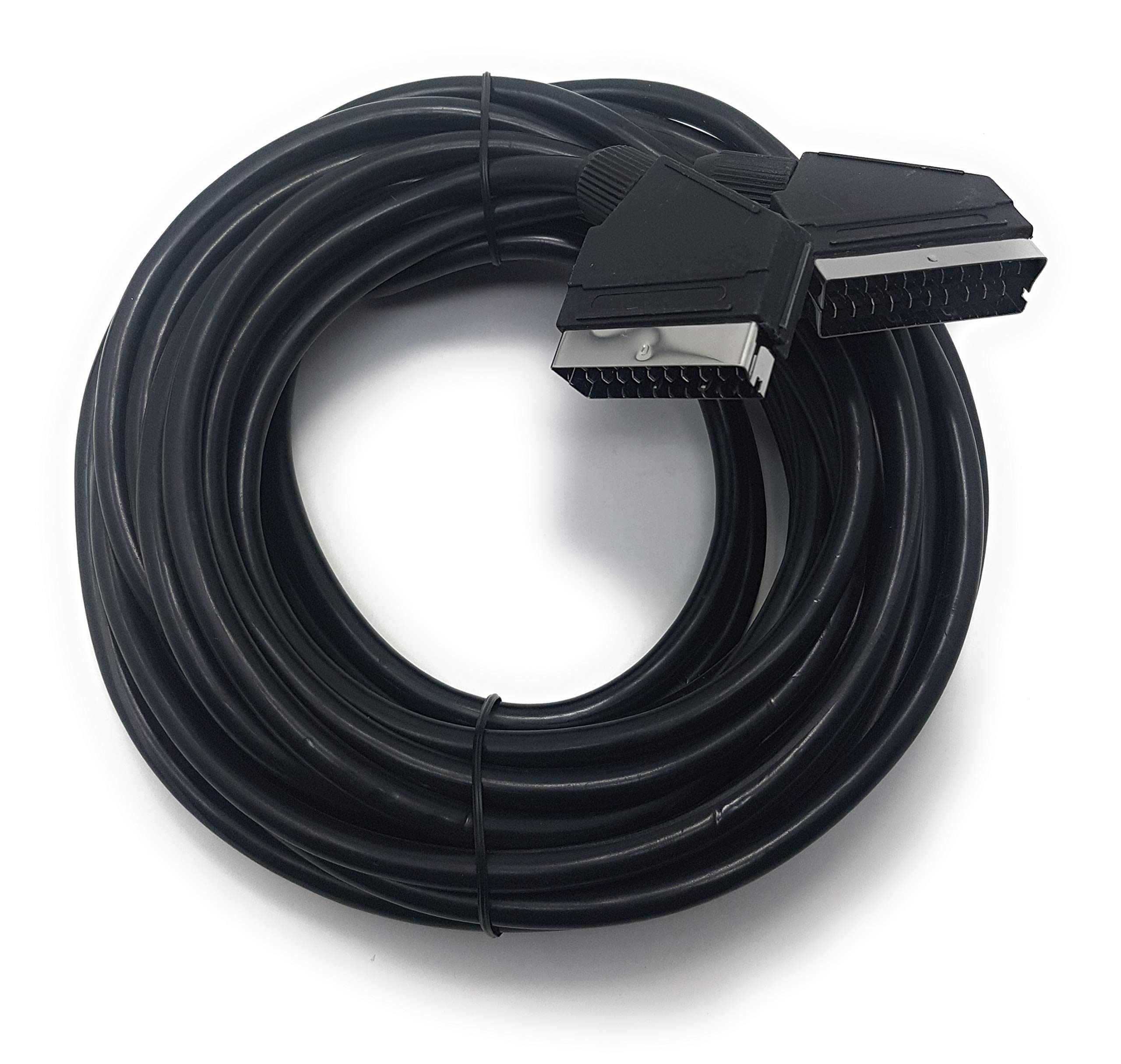 MainCore 20m Scart to Scart / 21 Pins Video TV VCR DVD Cable Lead (Available in 0.75m, 2m, 3m, 5m) (20m)