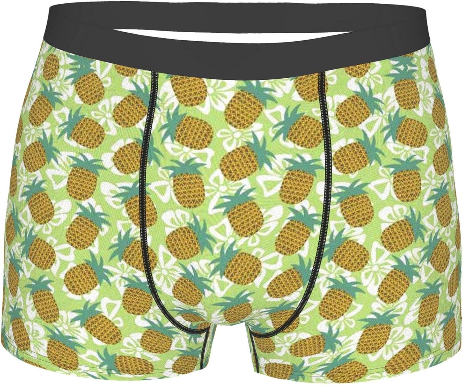 Surwoaly Cartoon Pineapple Men'S Underwear Classic Stretch Boxer Briefs
