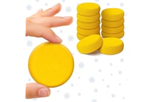 LIBERHAUS 12 Pcs Pottery Sponges for Clay – 2.8"x1" Pottery Sponge for Painting, Car Waxing, Washing Dishes & Ceramic Care, Tack Sponges for Cleaning Leather – Durable Texture for Efficient Sculpting & Cleanup