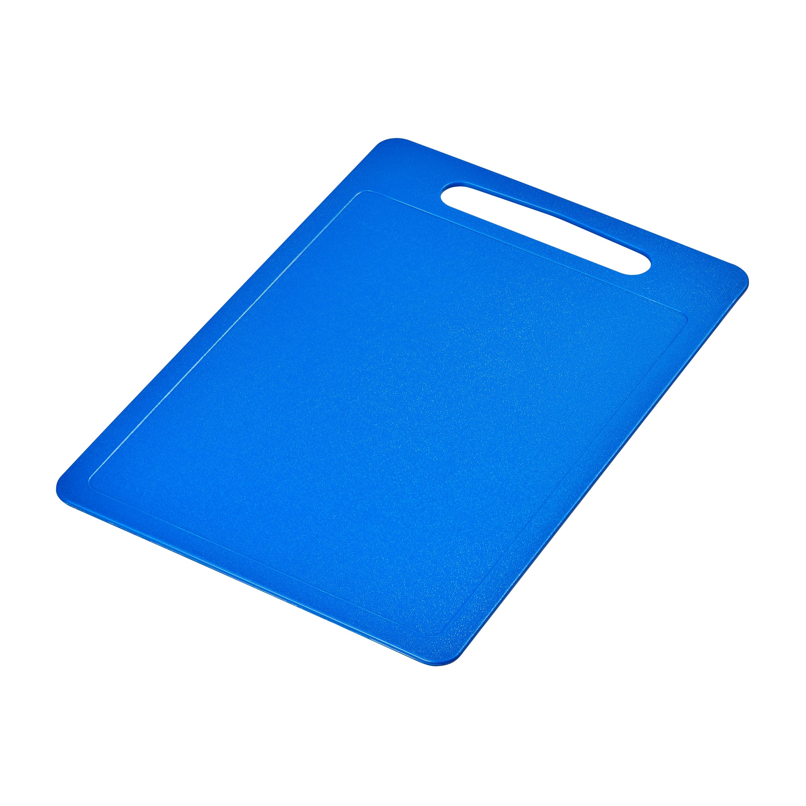 Chef Aid Large Blue Poly Chopping Board, Multipurpose Anti-Slip Surface, Easy Clean and Dishwasher Safe with Handle, Measures 40 x 30cm, Other Colour Options Available