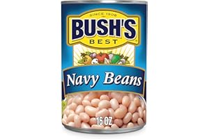 BUSH'S BEST 16 oz Canned Navy Beans, Source of Plant Based Protein and Fiber, Low Fat, Gluten Free