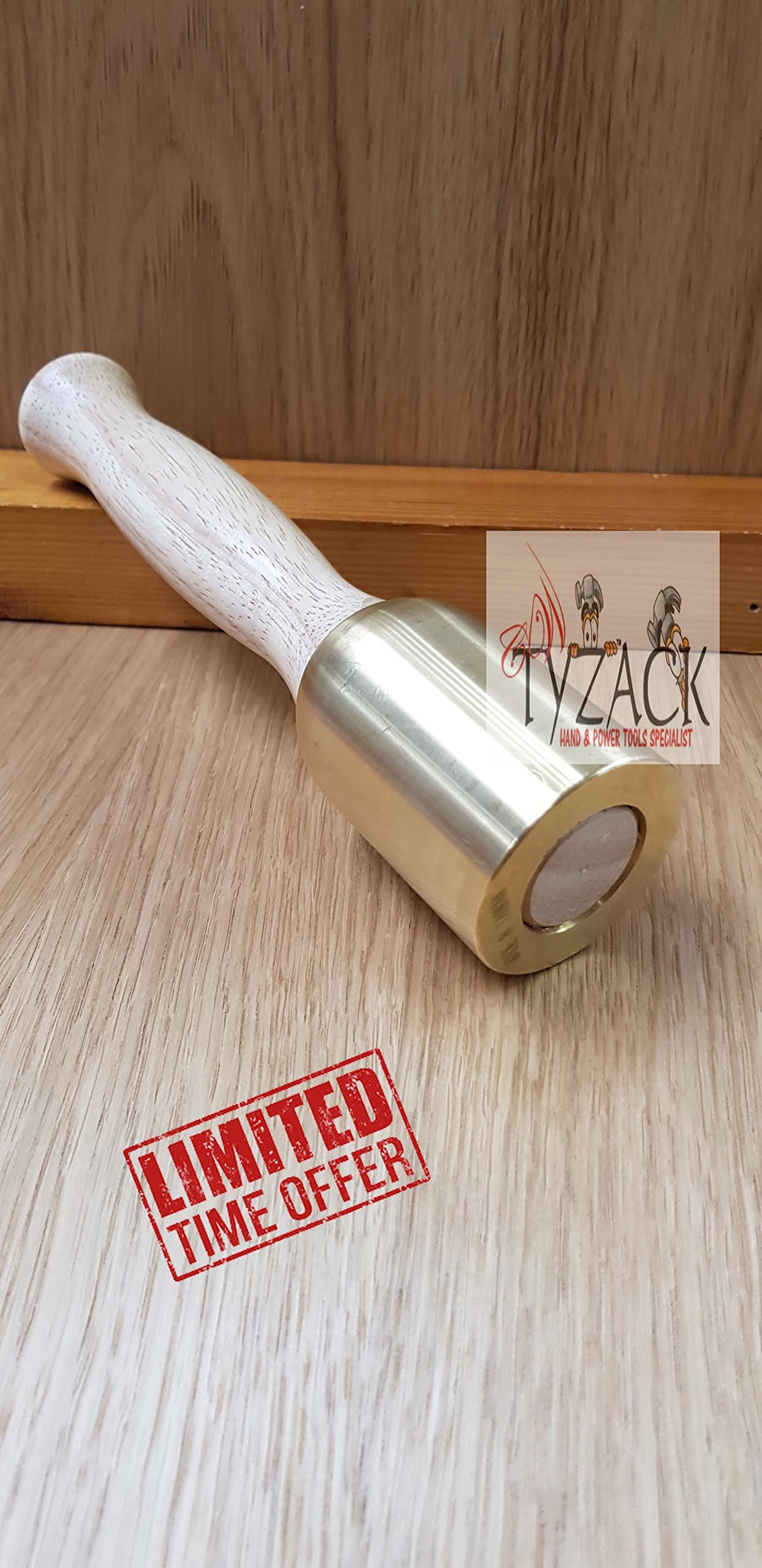 Solid Brass 1.5lb (680g) Chisel Carvers Mallet Hammer by tyzacktools