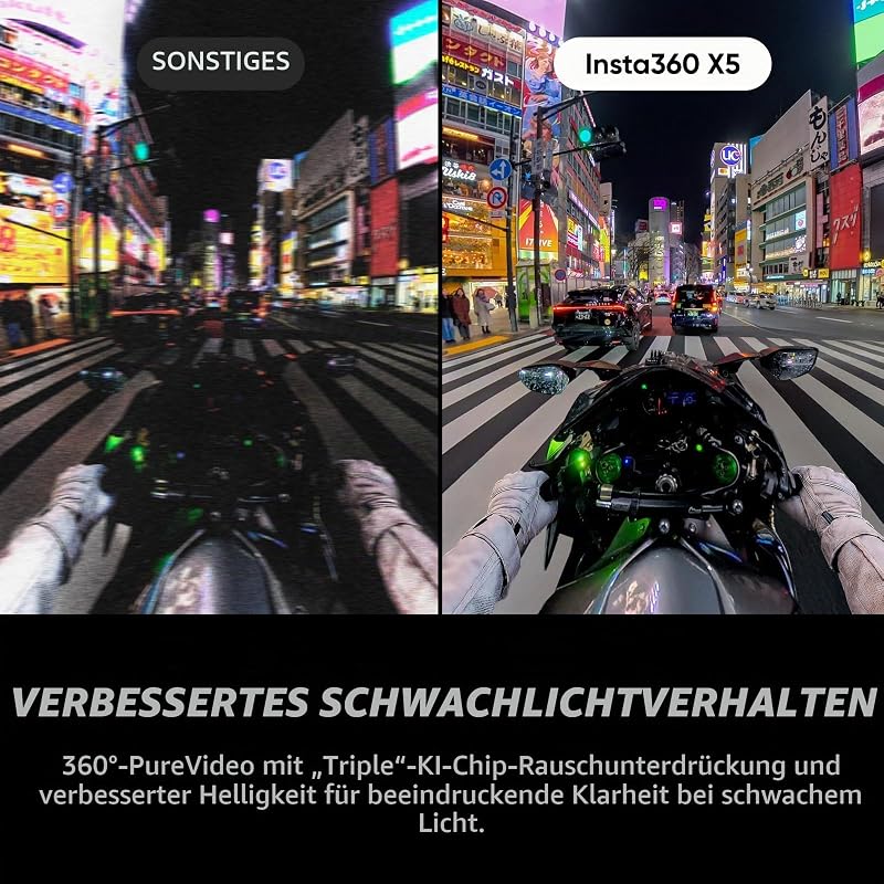 X5 Ersatzlinsen-Bundle, 8K 360 Grad Actionkamera, Dreifach-KI-Chip