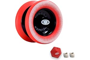 Yomega Xodus II YoYo– Includes Roller Bearing Technology, Rubber Rims and Wing Shape Design – Professional Responsive YoYos Intermediate Level Play (Black Red)