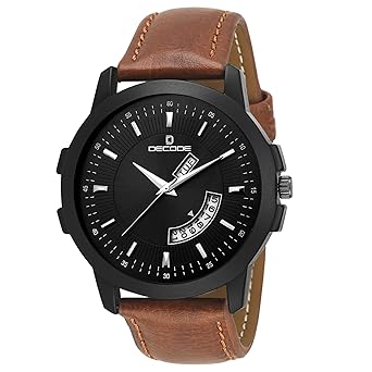Matrix Analogue Black Dial Mens & Boys Watch -Exquisite Black Brown Collection