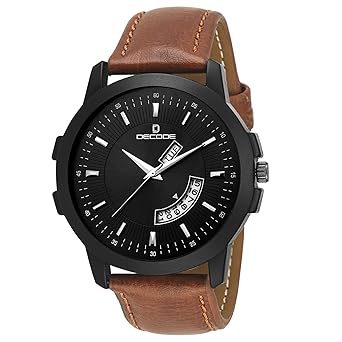 Matrix Analogue Black Dial Mens & Boys Watch -Exquisite Black Brown Collection