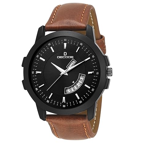 Matrix Analogue Black Dial Mens & Boys Watch -Exquisite Black Brown Collection