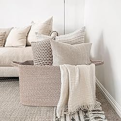 Goodpick Storage Basket, Blanket Basket for Living