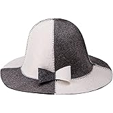 PetriStor Sauna Hat Panama Combined - Sauna Hat for Women - Wool Sauna Hat - Sauna Hat for Men - Bathhouse hat - Natural Felt Sauna Cap