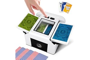 Xamanabu Automatic Card Shuffler with Dual Modes, Rechargeable 1-2 Deck Card Shuffle Machine, Low Noise Operation Card Shuffl