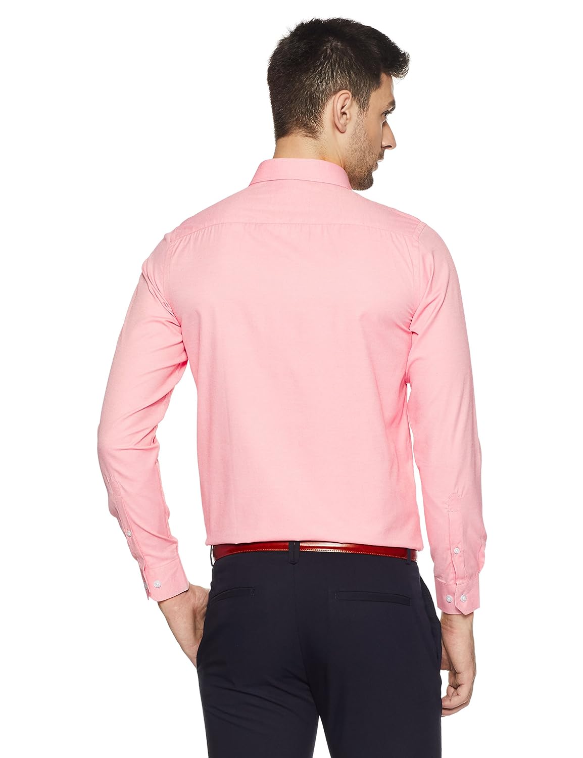 ex by excalibur men's solid regular fit formal shirt