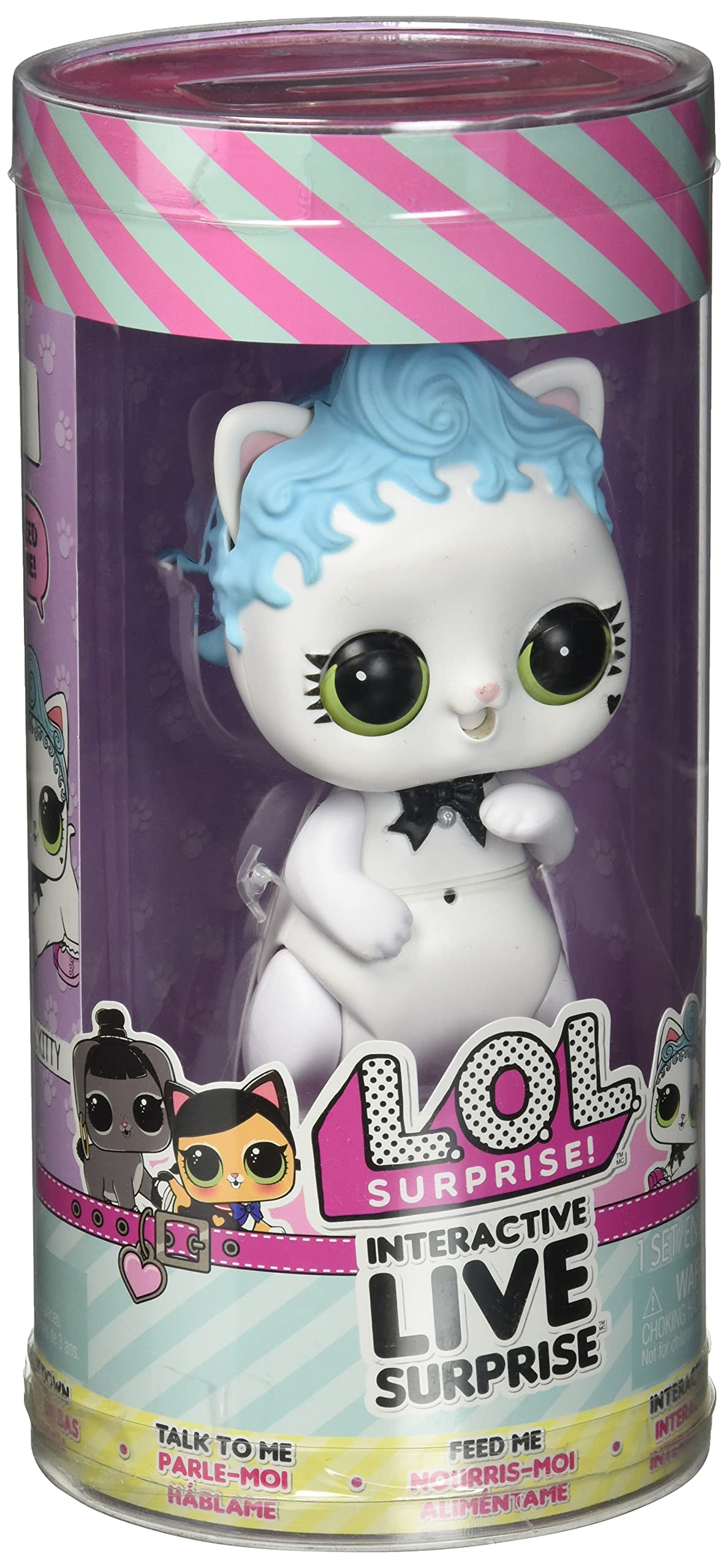L.O.L. Surprise! Interactive Live Surprise Pet Royal Kitty Doll with 60+ Realistic Sounds, Responds to Motion, Touch and Sounds, Accessories- Gift for Kids, Toys Girls&Boys Ages 4 5 6 7+ Years Old