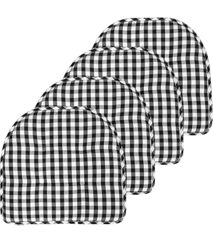Amazon.com: vctops Farmhouse Buffalo Check Chair Pads with Ties