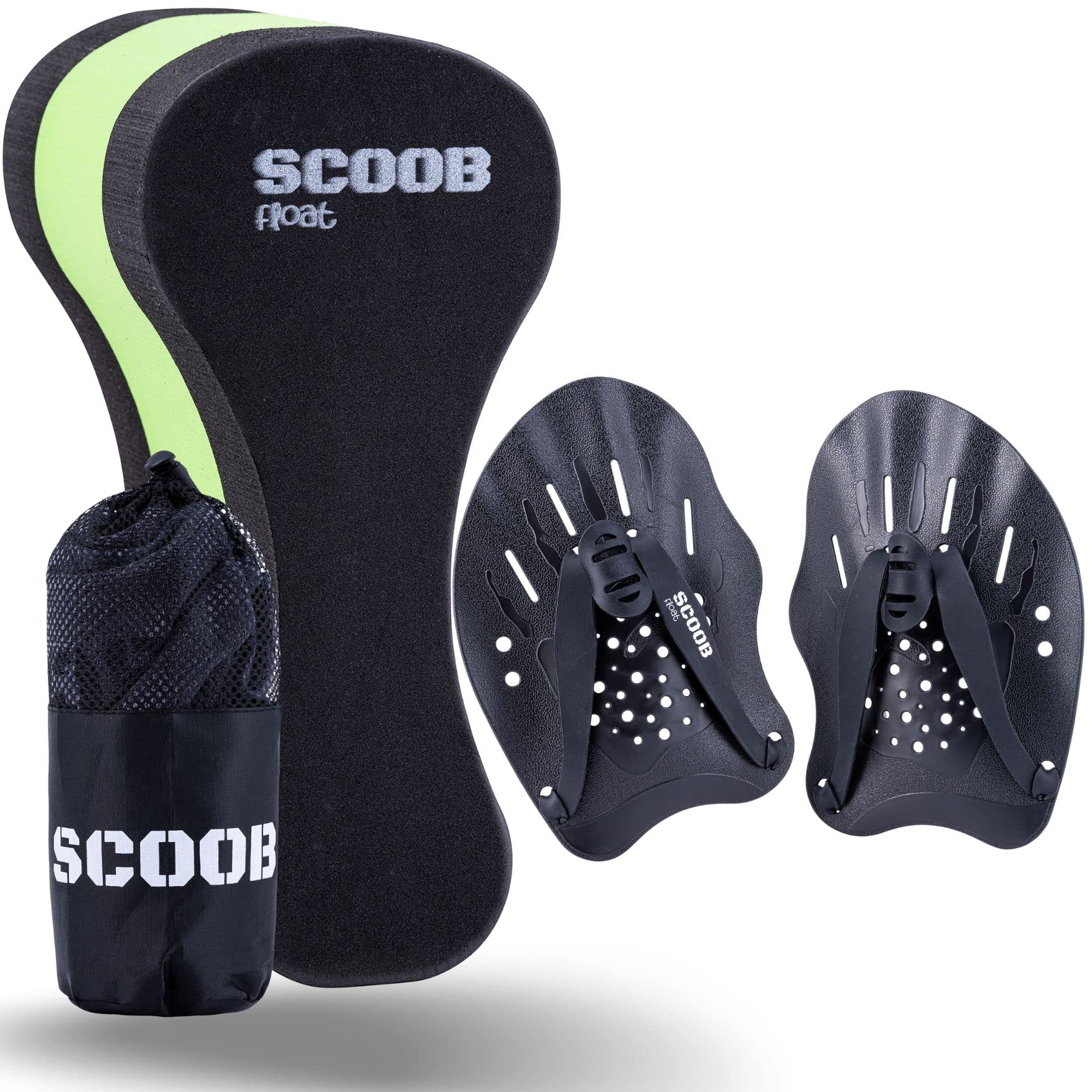 Pull Buoy + Hand Paddles set for Adults, Kids Swimming Aid Accessories for Strength Training Swim Floats Pool Exercise Equipment Kit for Men Women Junior Sea Open Water Aids (+microfibre towel, Adult)