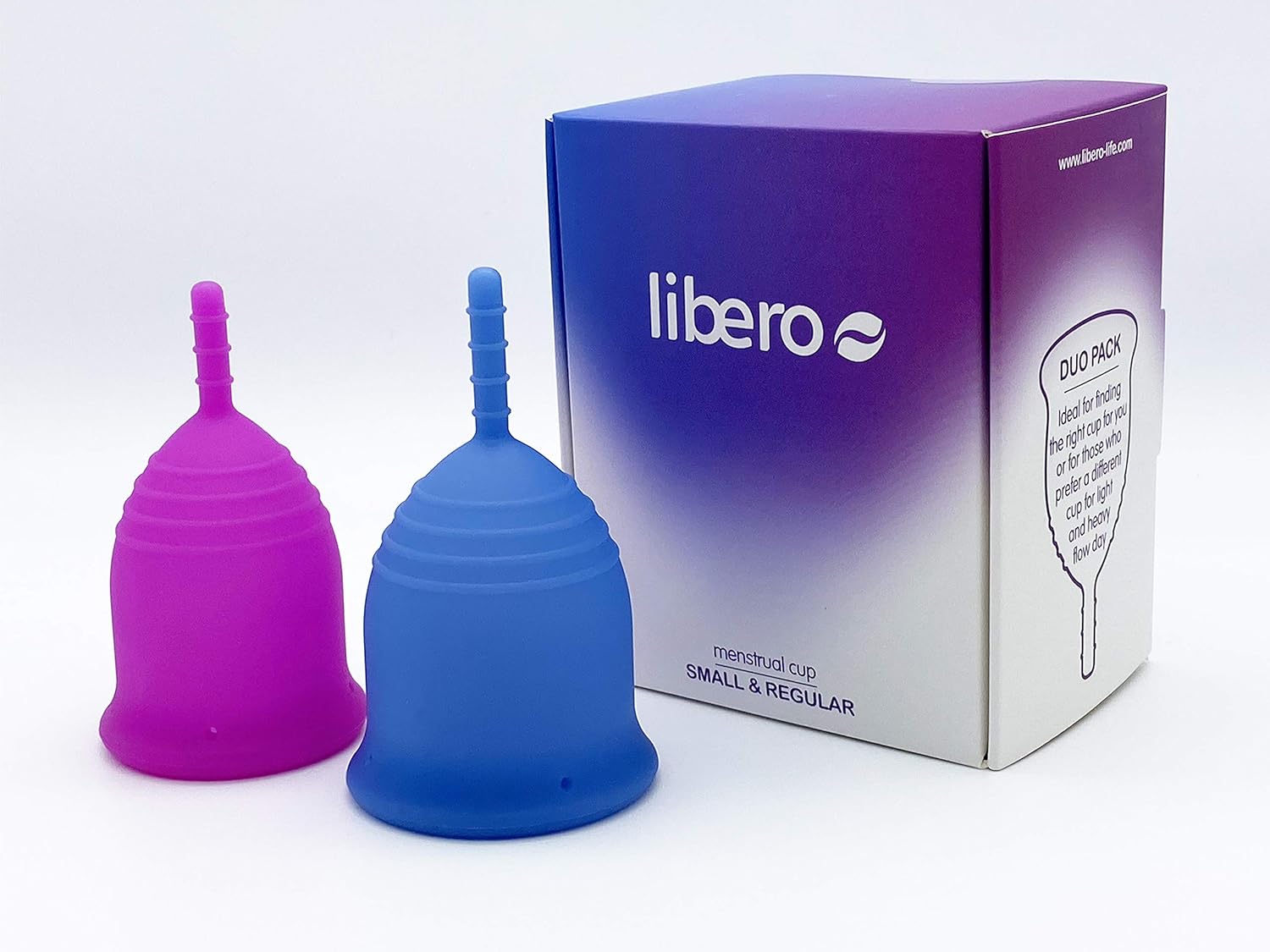 Libero Menstrual Cup Duo Pack Soft Menstruation Cup Flexible 100