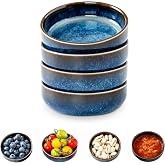 Dipping Bowls Set of 4, 2462&deg;F High-Fired Reactive Glaze Ceramic Small Bowls for Dips,Olive Oil &amp; Sauce,Elevates Table Setting,Idea for BBQ,Afternoon Tea,Entertaining,Housewarming &amp; Holiday Gifts