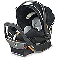 Chicco KeyFit 35 Zip ClearTex Infant Car Seat and Base, Rear-Facing Seat for Infants 4-35 lbs., Zip-Open Privacy Shield, Compatible with Chicco Strollers | Obsidian/Black