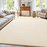 Shilucheng Wool Rug 8x10 Non-Slip, Blend 80% Wool and 20% Cotton Rugs for Living Room, Bedroom, Dinning Room, Soft Durable Co