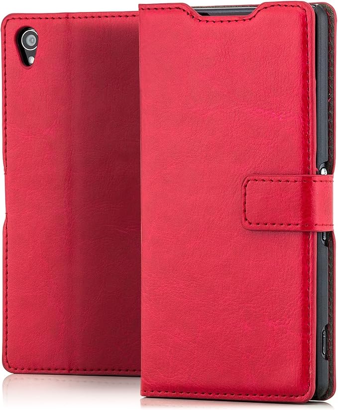 Saxonia. Tasche Flip Case aus hochwertigem Kunstleder für ...