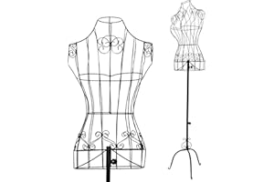 BHD BEAUTY Female Black Metal Steel Wire Mannequin Dress Form for Sewing Display