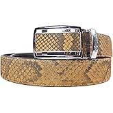 Pelgio Genuine Python Snake Skin Auto Locking Men's Belt 46" Long