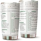 Kozmoz Inspire Spreadsheet Shortcut Tumbler 20 Oz - Office Mug, Accountant, CPA Gift, Tax Prep Travel Coffee Mug - Gifts for Accountant, Coworkers, Friends