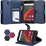 Wileyfox Swift Case by Abacus24-7, Blue Flip Wallet Case for Wileyfox Swift 4G mobile phone