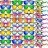 Oleitodh 64/120 PCS Sunglasses Party Favors Bulk,Neon Sunglasses with UV Protection for Adults Kids Boys Girls Pool Beaach