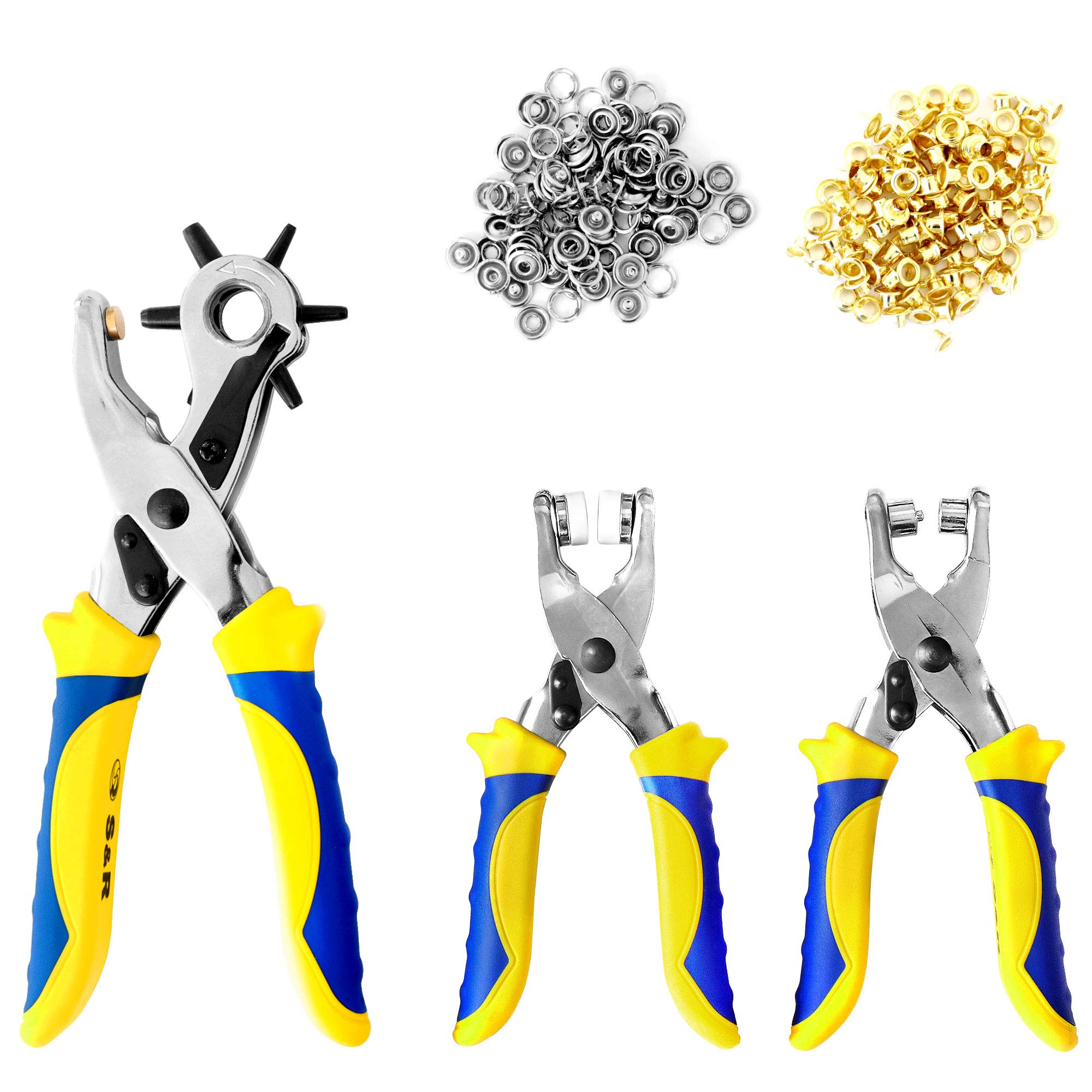 S&R Hole Punch Pliers Set Revolving Punch Plier + Eyelet Pleir + Snap