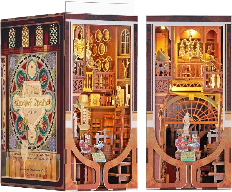 MiniCity Book Nook Kit Roaring Twenties Speakeasy DIY 3D Wood LED Light