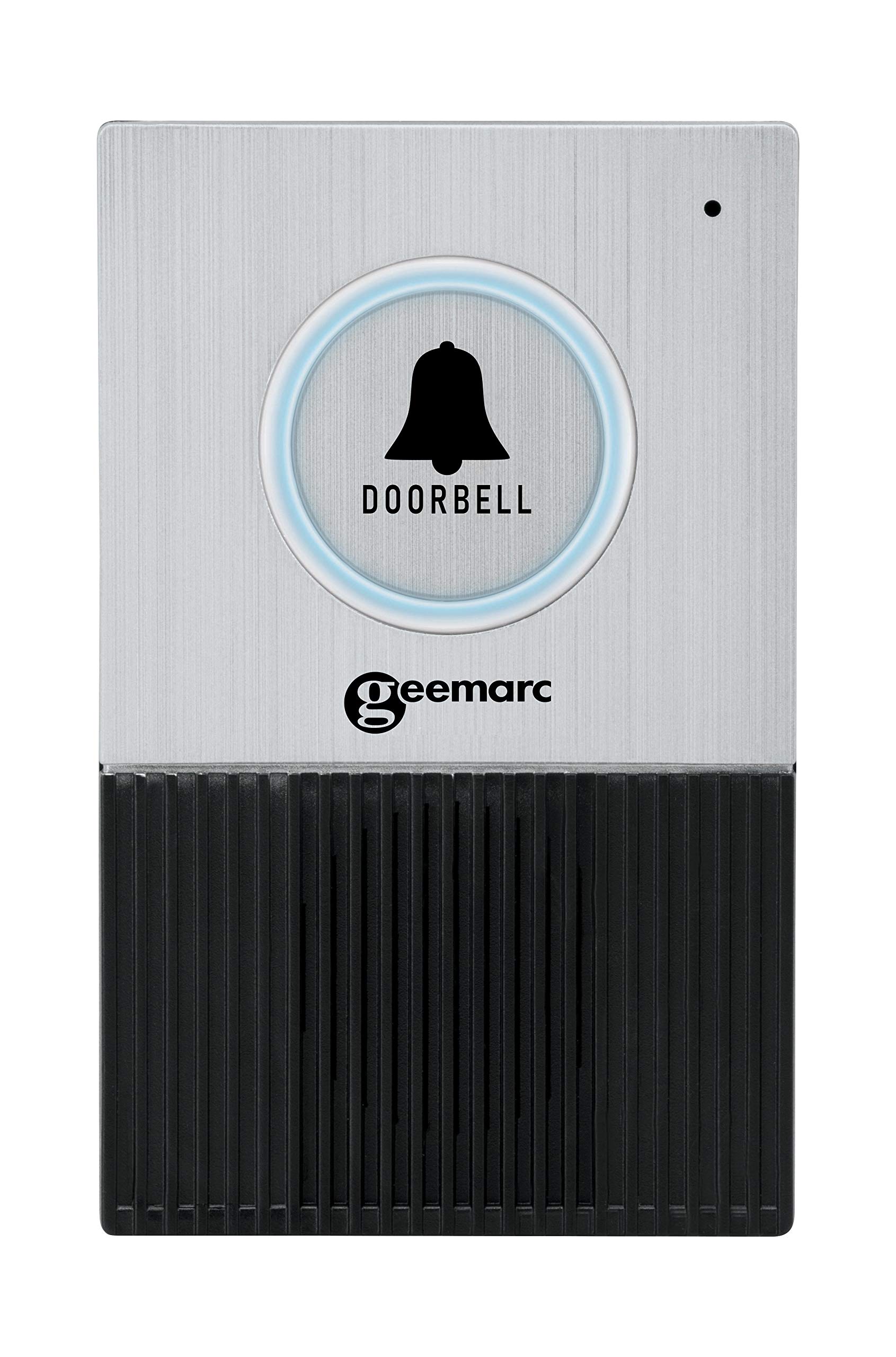 Geemarc DOORBELL 595 U.L.E.- Doorbell for Pairing with Amplidect 595U.L.E. and Ringer 595 U.L.E.- Intercom Function- Waterproof Transmitter- Black/Grey Colour