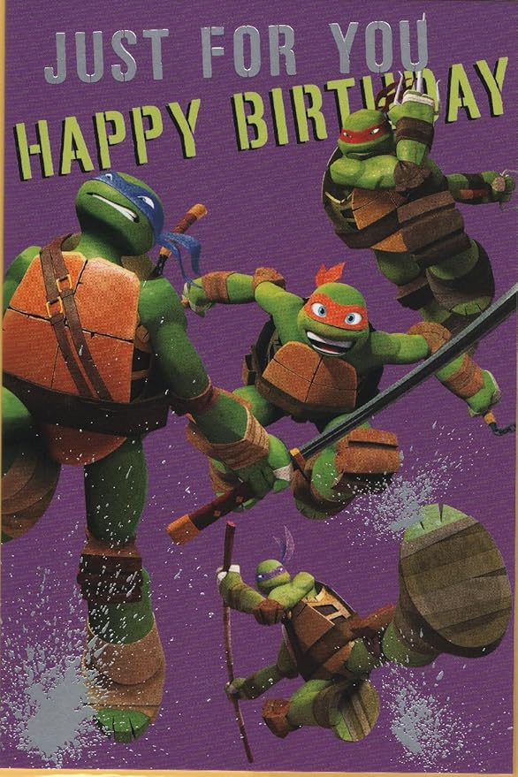 Ninja Turtle Birthday Card Printable - 81PjL4ux1cL. AC SY879 