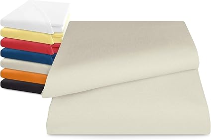 Npluseins Klassisches Betttuch Ohne Gummizug Einheitsgrosse Von Ca 150 X 250 Cm In 7 Uni Farben Erhaltlich Natur Amazon De Kuche Haushalt
