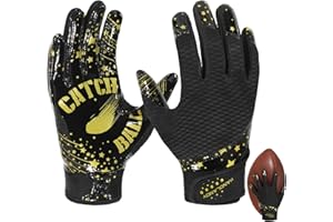 GIAMZONP Football Gloves for Kids, Youth & Adults – Super Sticky Receiver Gloves with Strong Grip & Durability – Great Gift for Boys, Girls & Men